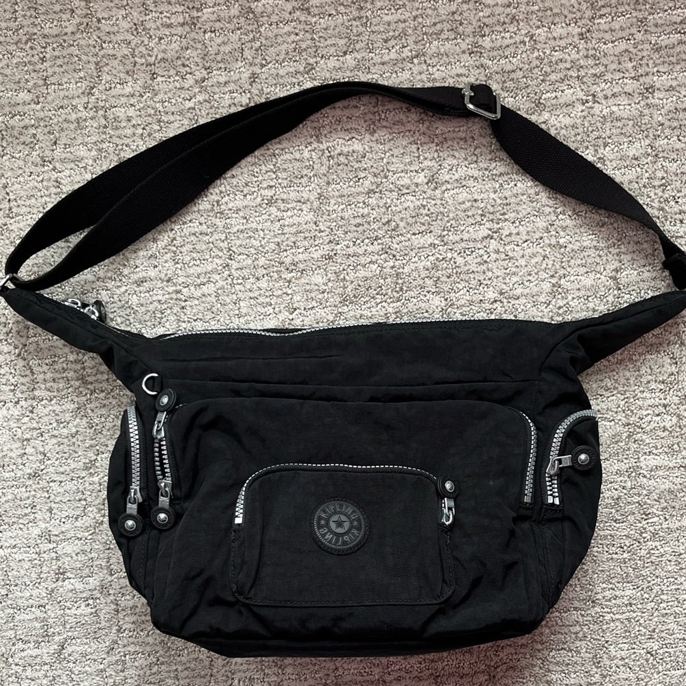 Kipling Black Nylon Convertible Bag